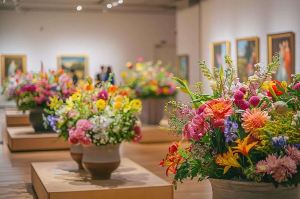 Comment organiser une compétition d'art floral avec des créations inspirées par des peintures célèbres ?